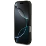 Mercedes Leather Laurel Leaves Stripes MagSafe Black Kryt iPhone 17 Pro
