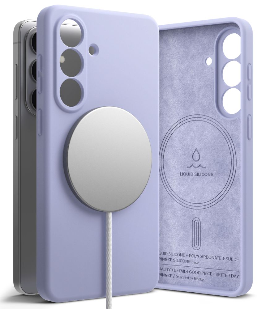 Ringke Silicone Magnetic MagSafe Lavender Kryt Samsung Galaxy S26