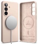 Ringke Silicone Magnetic MagSafe Pink Sand Kryt Samsung Galaxy S26 Plus