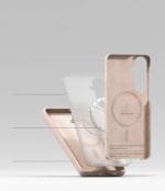 Ringke Silicone Magnetic MagSafe Pink Sand Kryt Samsung Galaxy S26 Plus