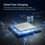 Spigen Ev25Mfaq Essential Peltier Magnetic MagSafe Vent Car Mount Wireless Charger 25W Qi2.2 Black