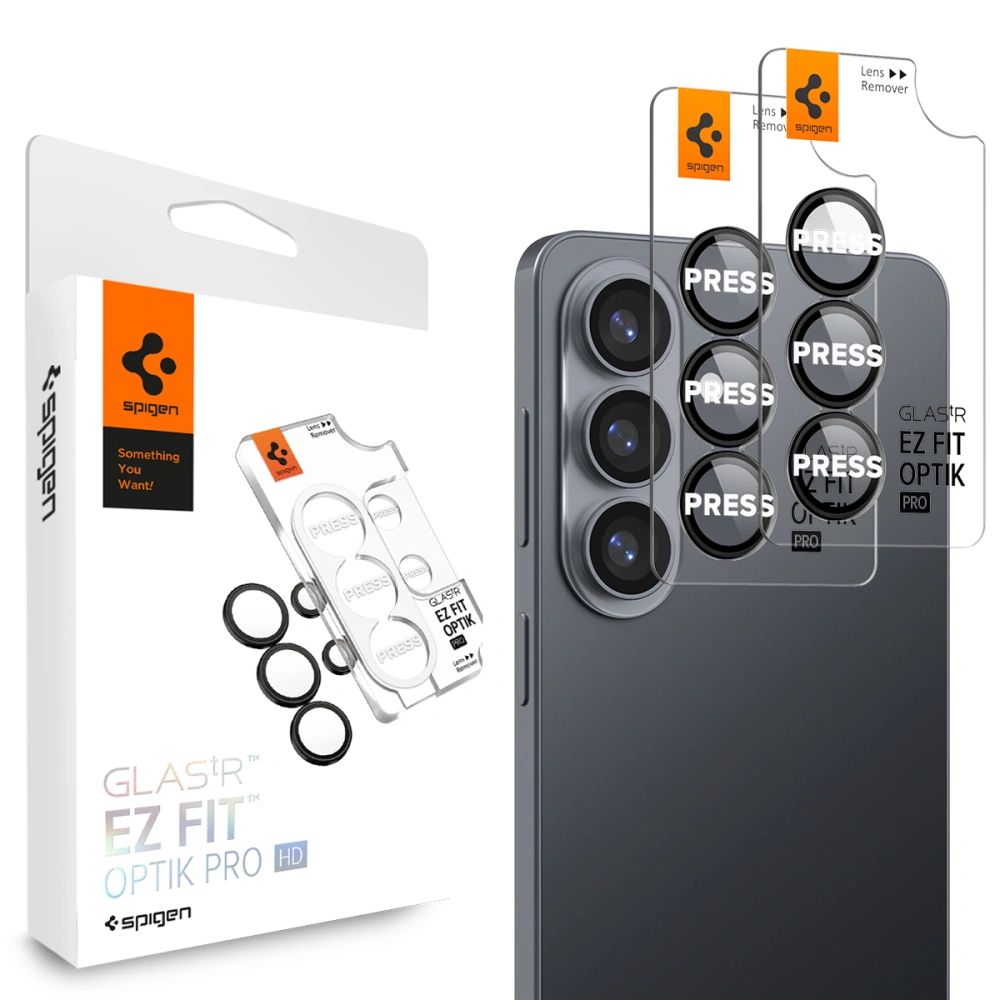 Spigen Optik Pro Hd Glas.Tr ”Ez Fit” Camera Protector 2-Pack Black Samsung Galaxy S26 Plus