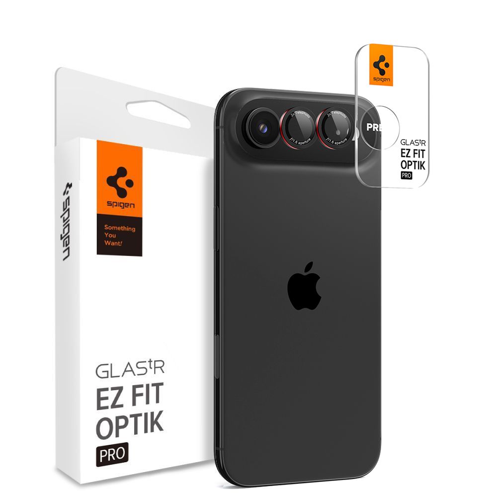 Spigen Optik Pro L-Series Glas.Tr ”Ez Fit” Camera Protector 2-Pack Black/Red iPhone 17 Air