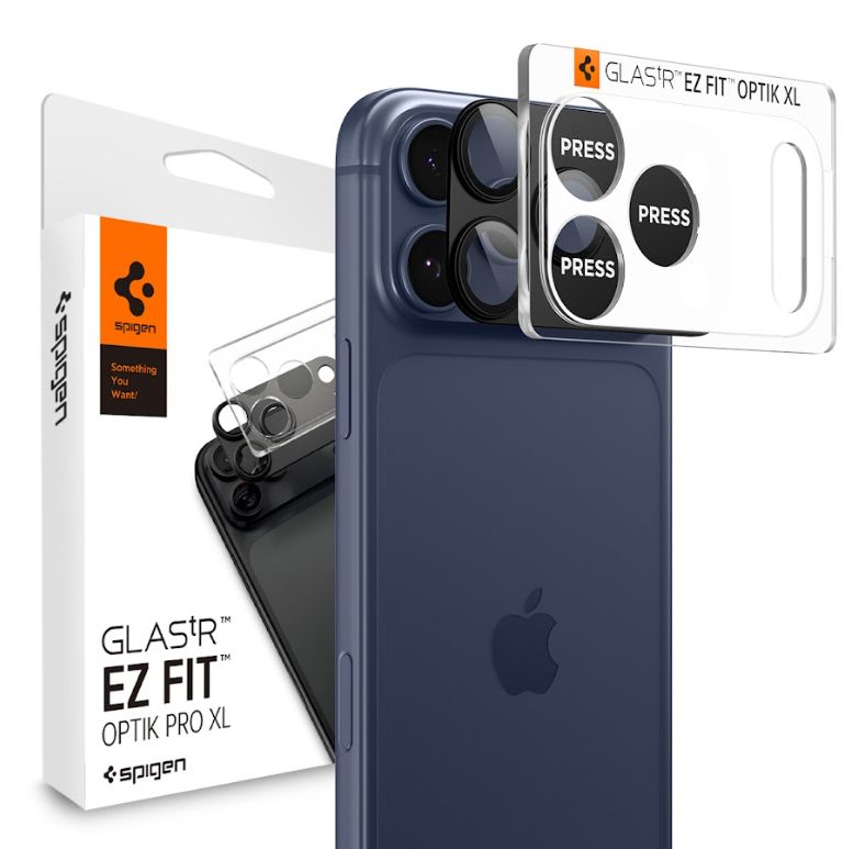 Spigen Optik Pro XL Glas.Tr ”Ez Fit” Camera Protector Black iPhone 17 Pro