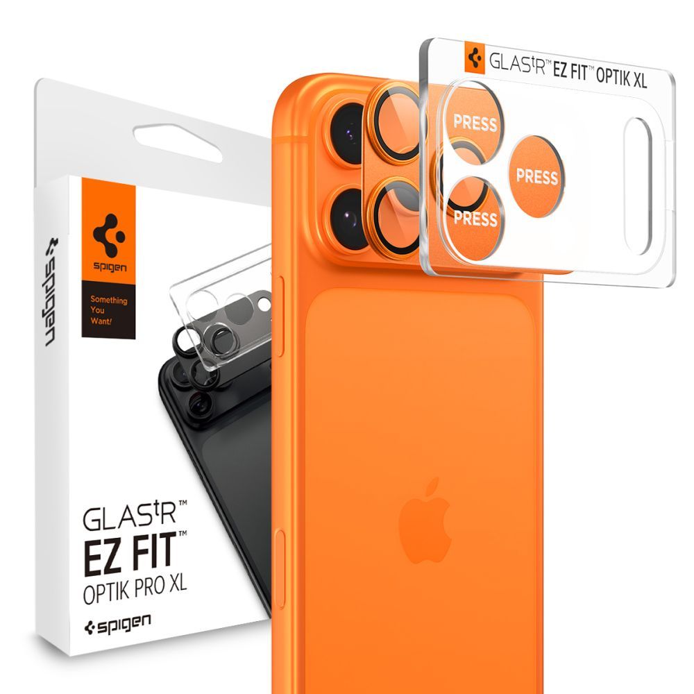 Spigen Optik Pro XL Glas.Tr ”Ez Fit” Camera Protector Orange iPhone 17 Pro Max