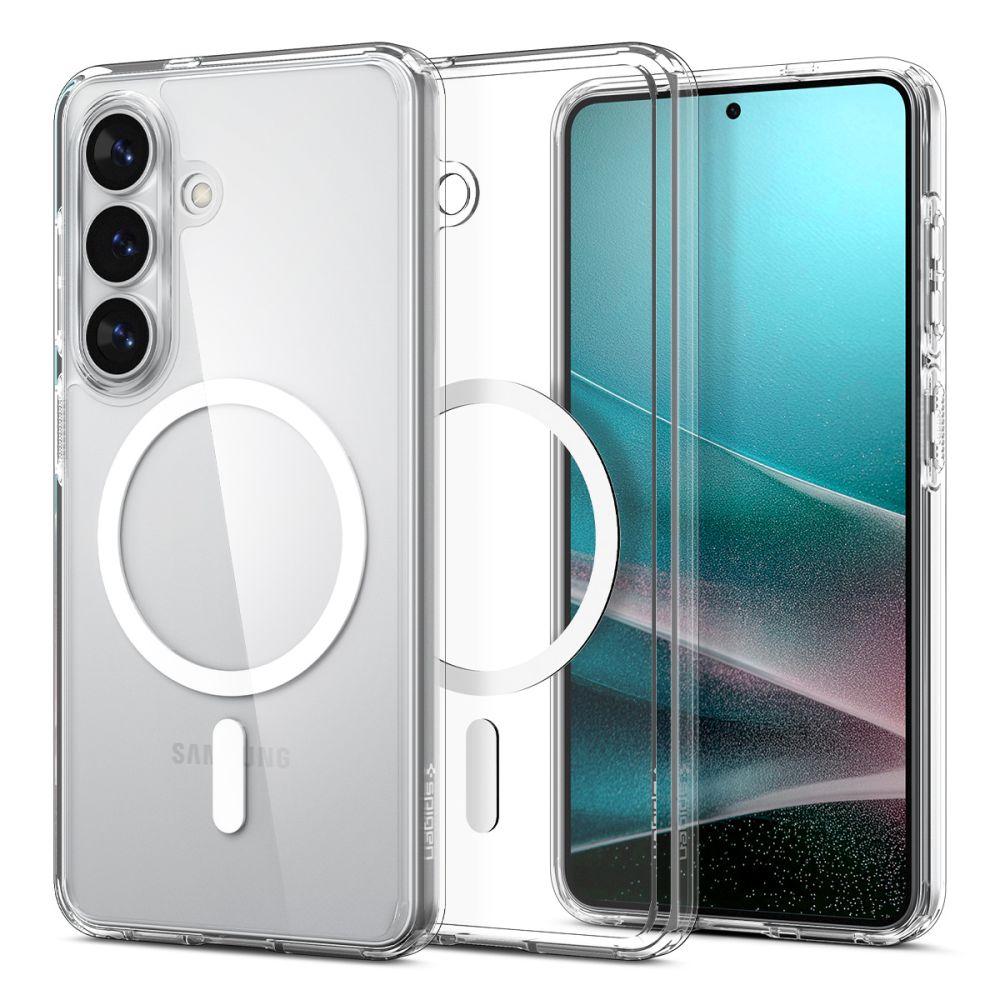 Spigen Ultra Hybrid Mag MagSafe Clear/White Kryt Samsung Galaxy S26