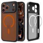 Spigen Ultra Hybrid Mag MagSafe Frost Black/Orange Kryt iPhone 17 Pro Max