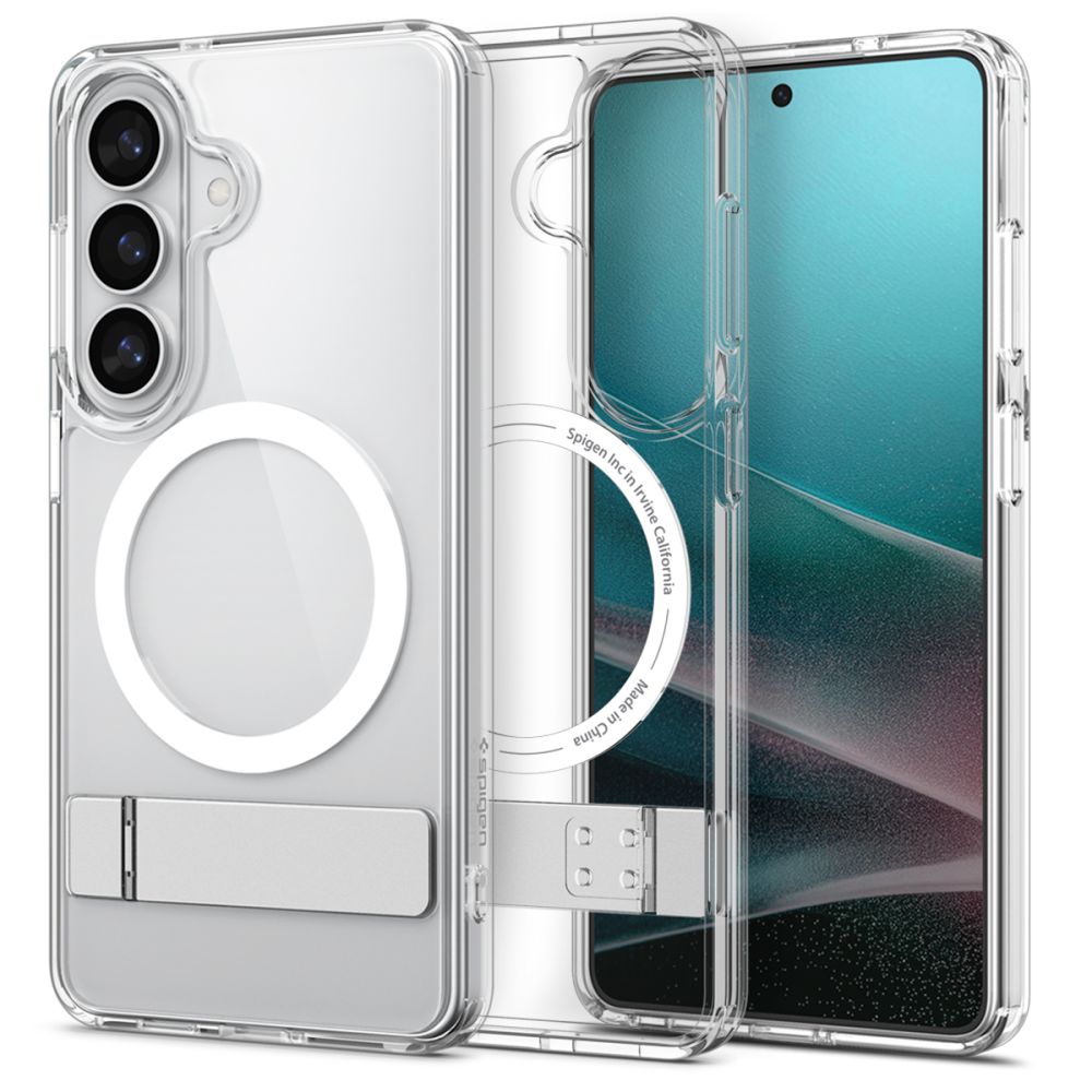 Spigen Ultra Hybrid "S" Mag MagSafe Clear/White Kryt Samsung Galaxy S26