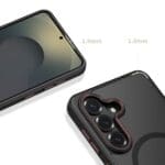 Tech-Protect Magcam MagSafe Matte Black/Red Kryt Samsung Galaxy S26 Plus