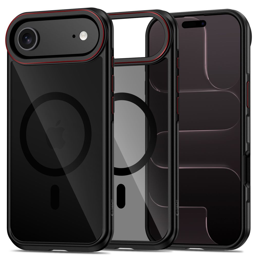 Tech-Protect Maghybrid MagSafe Black/Red Kryt iPhone 17 Air