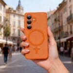 Tech-Protect Magmat MagSafe Matte Orange Kryt Samsung Galaxy S26