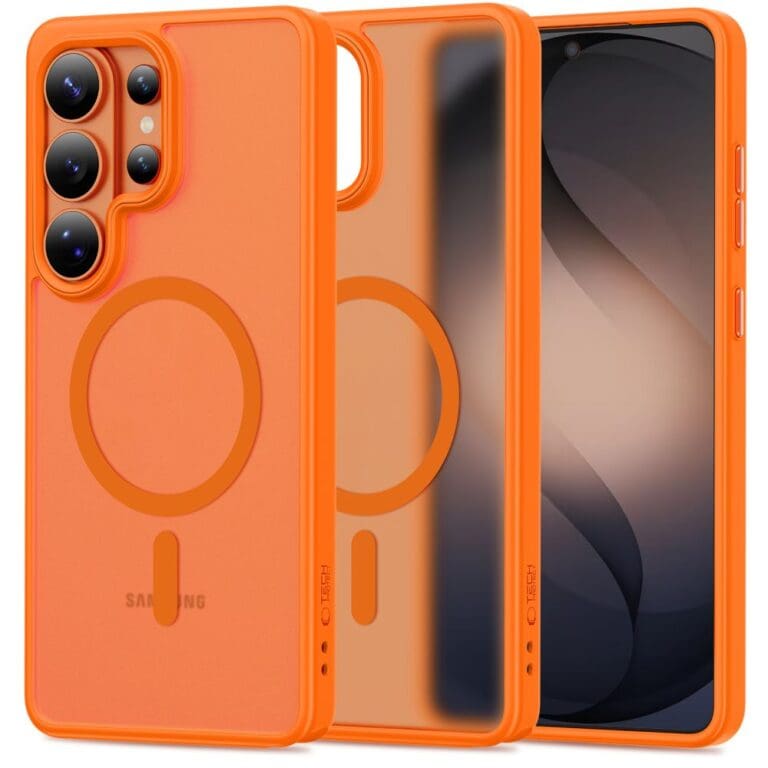 Tech-Protect Magmat MagSafe Matte Orange Kryt Samsung Galaxy S26 Ultra