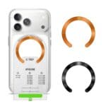 Tech-Protect Mmp-210 Magnetic MagSafe Ring 2-Pack Black & Cosmic Orange