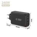 Tech-Protect Nc240W-Gan 4-Port Network Charger Pd 240W / Qc3.0 Black