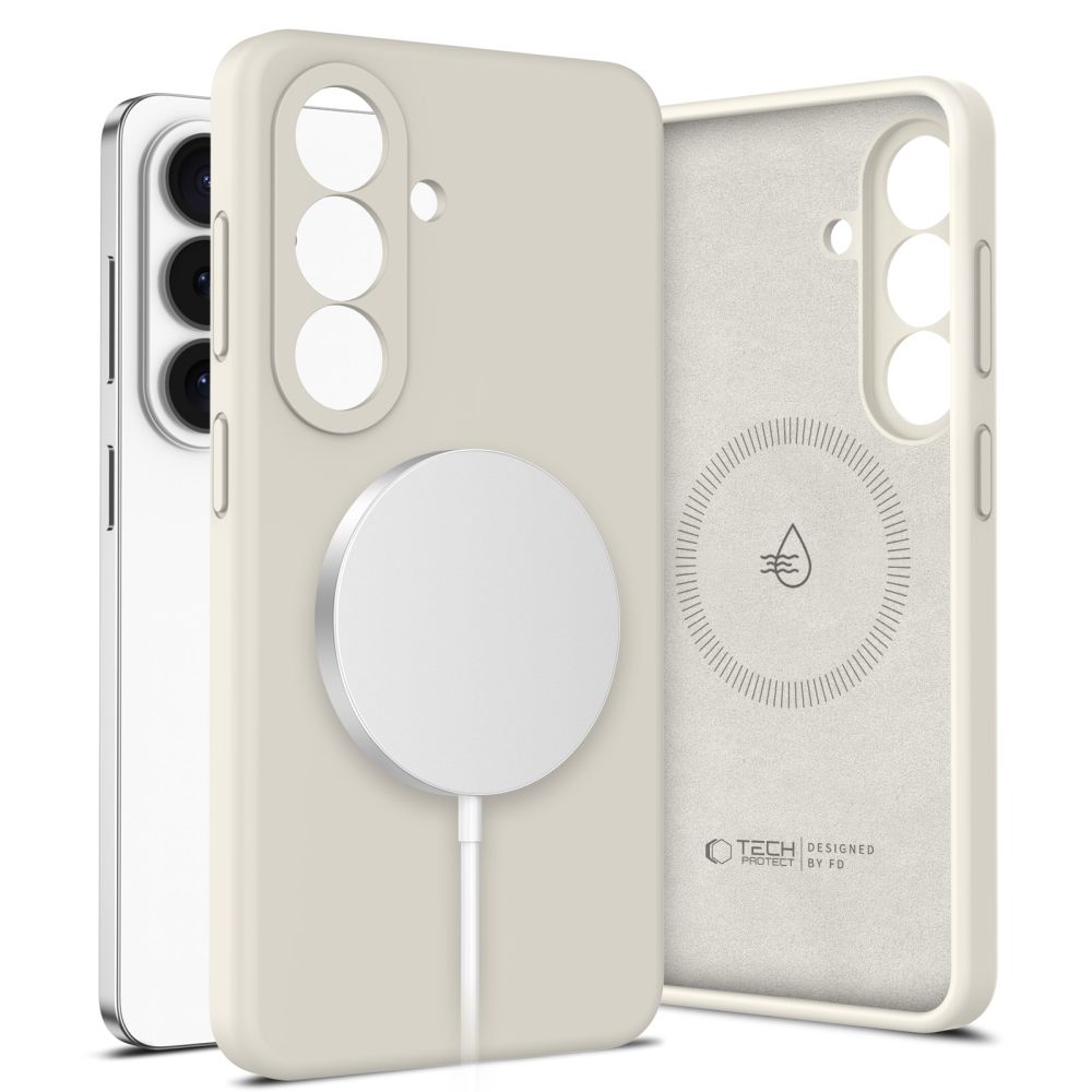 Tech-Protect Silicone MagSafe Cosmic Latte Kryt Samsung Galaxy S26
