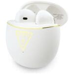TWS Earphones Guess Gold Line Triangle White