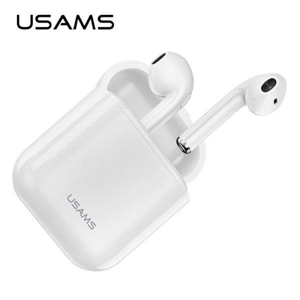 Usams Bluetooth 5.0 TWS Earphones LU Series Wireless White BHULU01 (US-LU001)