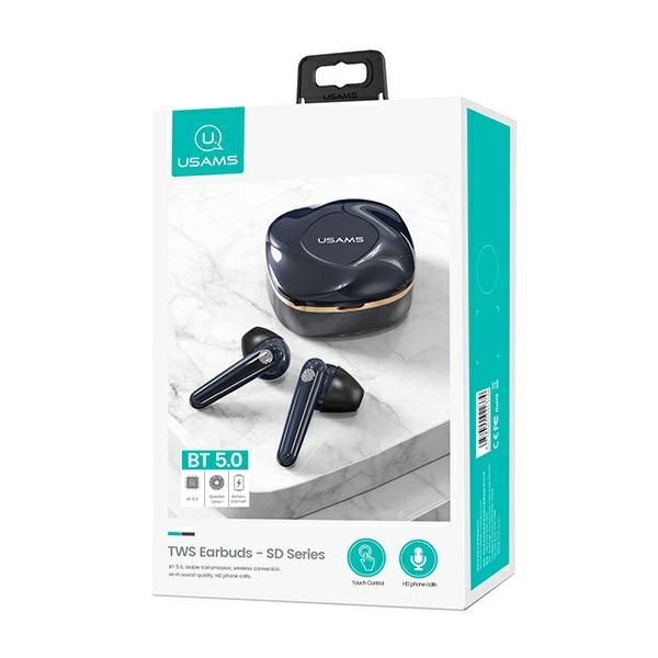 Usams Bluetooth 5.0 TWS SD Series Wireless Earphones gem Blue BHUSD02