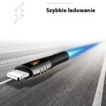 Usams Braided U-Tone Lightning Cable 1.2m Power-off 2A Fast Charging Black SJ344USB01 (US-SJ344)