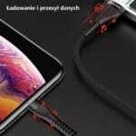 Usams Braided U33 Lightning Cable 1.2m 2A Fast Charging Pink SJ360USB03 (US-SJ360)