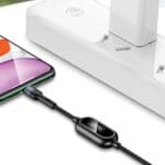 Usams Braided U48 Lightning Cable 1.2m 2A Fast Charging with LED green SJ423USB02 (US-SJ423)