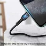 Usams Braided U55 2A Lightning Cable Black 1m SJ448USB01 (US-SJ448)