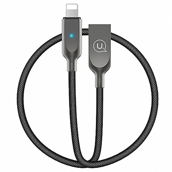 Usams Power-off U-Sun Lightning Cable Black 1.9m IPYSUSB201 (US-SJ170)