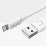 Usams U-Turn Lightning Cable 1m White 2A IPUSBXD02 (US-SJ097)
