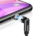 Usams U59 Magnetic Lightning Cable 2.1A Fast Charge 1m Braided Black SJ472USB01 (US-SJ472)