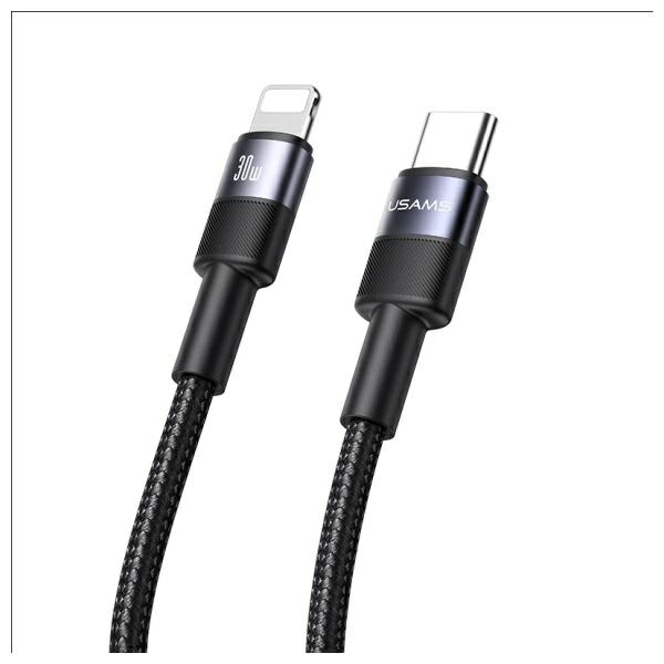 Usams USB-C to Lightning Cable 30W 1.2m Aluminum Alloy Data Cable SY Series SJ729USB01 (US-SJ729)