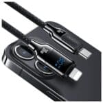 Usams USB-C to Lightning Cable 30W 1.2m Digital Display Zinc Alloy Fast Charging Data Cable HX Seri