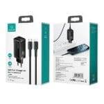 Usams Wall Charger MT 2xUSB-C + USB GaN 65W T33 PD + USB-C to Lightning Cable 30W Fast Charging blac