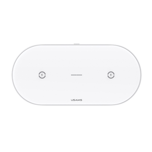 Usams Wireless Charger US-CD120 10W Dual White CD120JN01