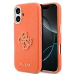 Guess PU Resin Logo Orange Kryt iPhone 17