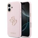 Guess PU Resin Logo Pink Kryt iPhone 17