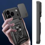 Hybrid Armor Camshield With Stand And Camera Black Kryt iPhone 17 Pro Max