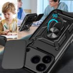 Hybrid Armor Camshield With Stand And Camera Black Kryt iPhone 17 Pro Max