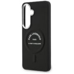 Karl Lagerfeld Embossed Ring RSG Logo MagSafe Plus black Kryt Samsung Galaxy S26 Plus