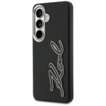 Karl Lagerfeld Grained Signature Metal Resin Logo black Kryt Samsung Galaxy S26