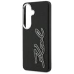 Karl Lagerfeld Grained Signature Metal Resin Logo black Kryt Samsung Galaxy S26