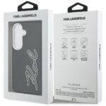 Karl Lagerfeld Grained Signature Metal Resin Logo black Kryt Samsung Galaxy S26