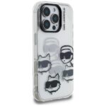 Karl Lagerfeld IML Multi K&C Head Pattern transparent Kryt iPhone 16 Pro