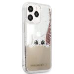 Karl Lagerfeld KLHCP13LPABGNU pink Hardcase PEEK A BOO Liquid Glitter Kryt iPhone 13 Pro