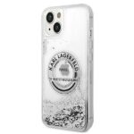 Karl Lagerfeld KLHCP14MLCRSGRS silver Hardcase Liquid Glitter R Kryt iPhone 14 Plus / 15 Plus