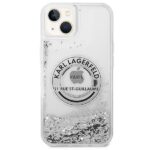 Karl Lagerfeld KLHCP14MLCRSGRS silver Hardcase Liquid Glitter R Kryt iPhone 14 Plus / 15 Plus