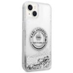 Karl Lagerfeld KLHCP14MLCRSGRS silver Hardcase Liquid Glitter R Kryt iPhone 14 Plus / 15 Plus