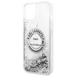 Karl Lagerfeld KLHCP14MLCRSGRS silver Hardcase Liquid Glitter R Kryt iPhone 14 Plus / 15 Plus