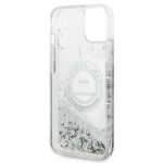 Karl Lagerfeld KLHCP14MLCRSGRS silver Hardcase Liquid Glitter R Kryt iPhone 14 Plus / 15 Plus