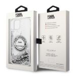 Karl Lagerfeld KLHCP14MLCRSGRS silver Hardcase Liquid Glitter R Kryt iPhone 14 Plus / 15 Plus