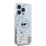 Karl Lagerfeld KLHMP13XLGCHSGH Hardcase transparent Liquid Glitter Choupette H Kryt iPhone 13 Pro Max